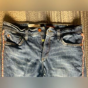 Pilcro Slim Boyfriend Frayed Jeans